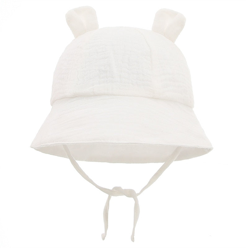 Solid Color Soft Baby Bucket Hat