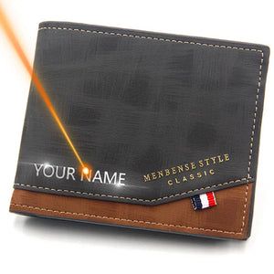 Slim Short Frosted Faux Leather Wallet