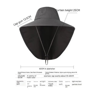 Wide Brim Sun Hat with Neck Flap