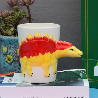 Cartoon 3D Ceramic Cute Dinosaur Shaped Animal Cup