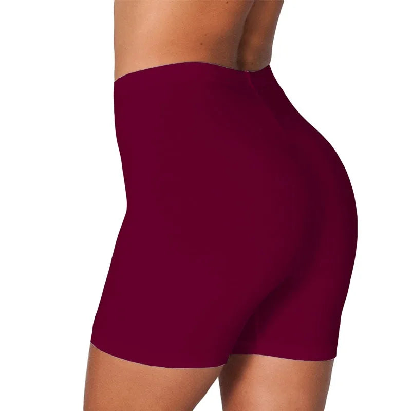 Women's Thin Slim Fit High Waist Fitness Shorts