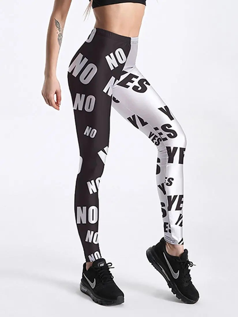 Qickitout Cartoon Skull Digital Printed Leggings