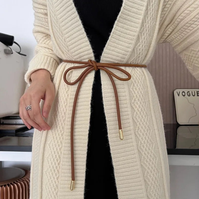Round Thin Rope Belt