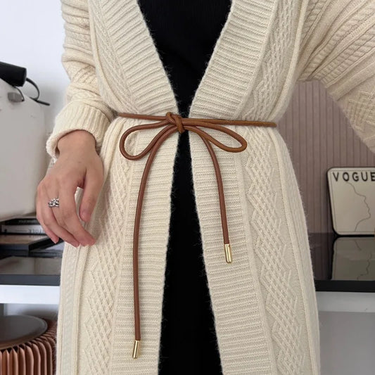 Round Thin Rope Belt