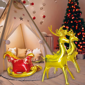 Golden Reindeer Foil Balloon