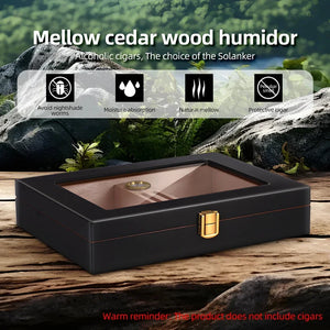 Cedar Wood Cigar Humidor Storage Box