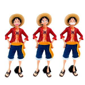 28cm Confident Smiley Luffy Three Form Face Changing Doll Action Figurine