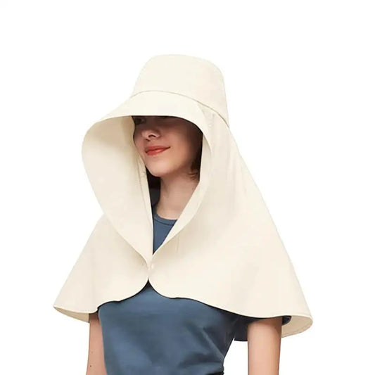 Large Over Shoulder Sunhat With Shawl