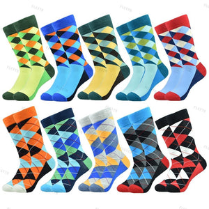 Colorful Designer Print Combed Cotton Socks