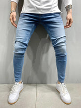 Pure Color Stretch Skinny Jeans