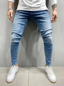 Pure Color Stretch Skinny Jeans