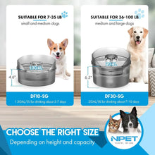 NPET Fountain 2 Gallon/270oz/8L Large Automatic Pet Water Dispenser with Splatter Guard