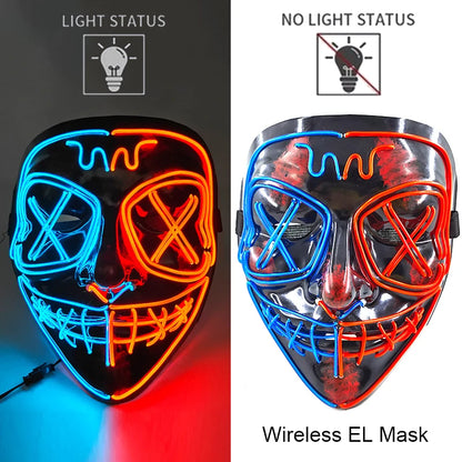 The Purge Horror Wireless LED Glow Mask