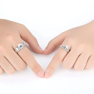 AAA Zircon Paired Couple's Rings