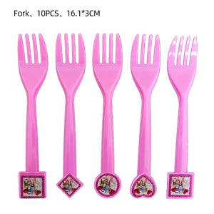 Pink Robloxed Theme Birthday Party Decorations Tableware Balloons Cups Plates Banner Backdrop Set