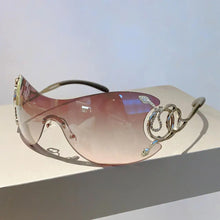 KLASSNUM Rimless Stylish Gradient Lens Metal Frame Eyewear