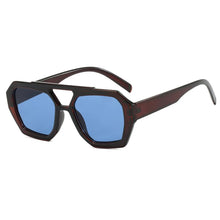 Thick Frame Double Bridge Polygon Sunglasses