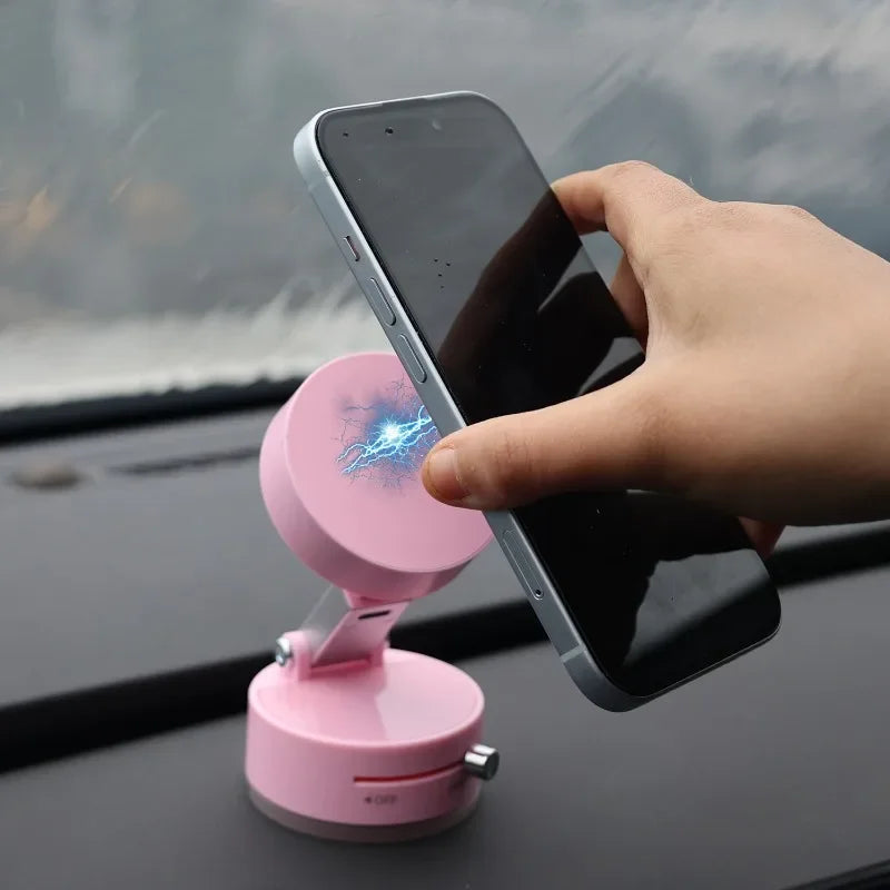 Double Sided Hands-Free Vacuum Adsorption Magnetic Suction Cup Phone Mount