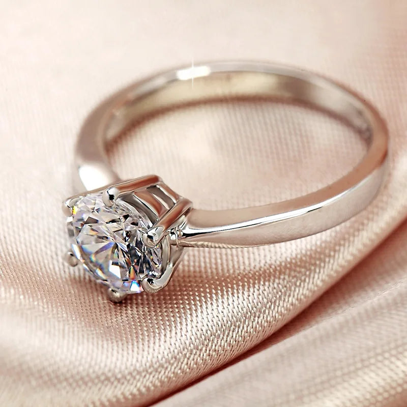 Huitan Classic and Simple Engagement Rings for Women