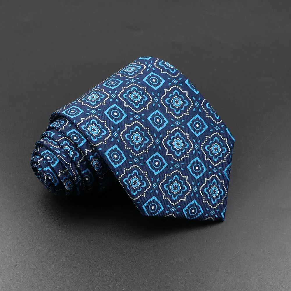 Silk 7.5cm Soft Colorful Novelty Necktie