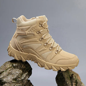 HIKEUP Leather Hiking Tactical Shoes