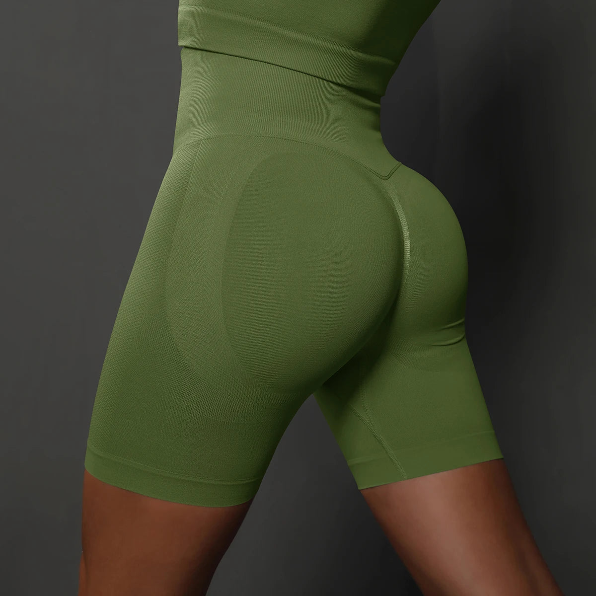 Seamless High Waist Sports Shorts