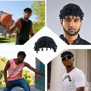 Burr Trim Twisted Tail Fringe Cotton Bandana Hat