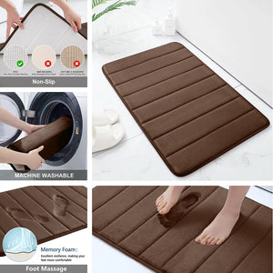 Memory Foam Bath Mat Set