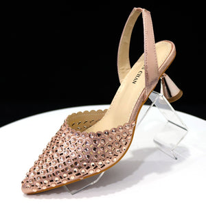 High Heel Designer Pointed Toe Shoes and Bag Set