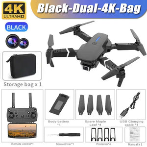 E88 4K Wide-Angle HD 1080P Camera WiFi FPV Height Hold Foldable RC Drone