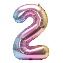 32inch Rainbow Gradient Number Foil Balloons