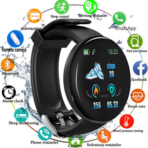 D18 Blood Pressure Monitoring Waterproof Digital Watch for Apple Watch Band