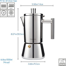 Easyworkz Diego Stovetop Espresso Maker Stainless Steel Italian Coffee Machine
