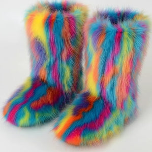 Fluffy Faux Fur Boots