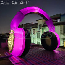 4mW Giant Inflatable Purple Headphone Replica with Lights