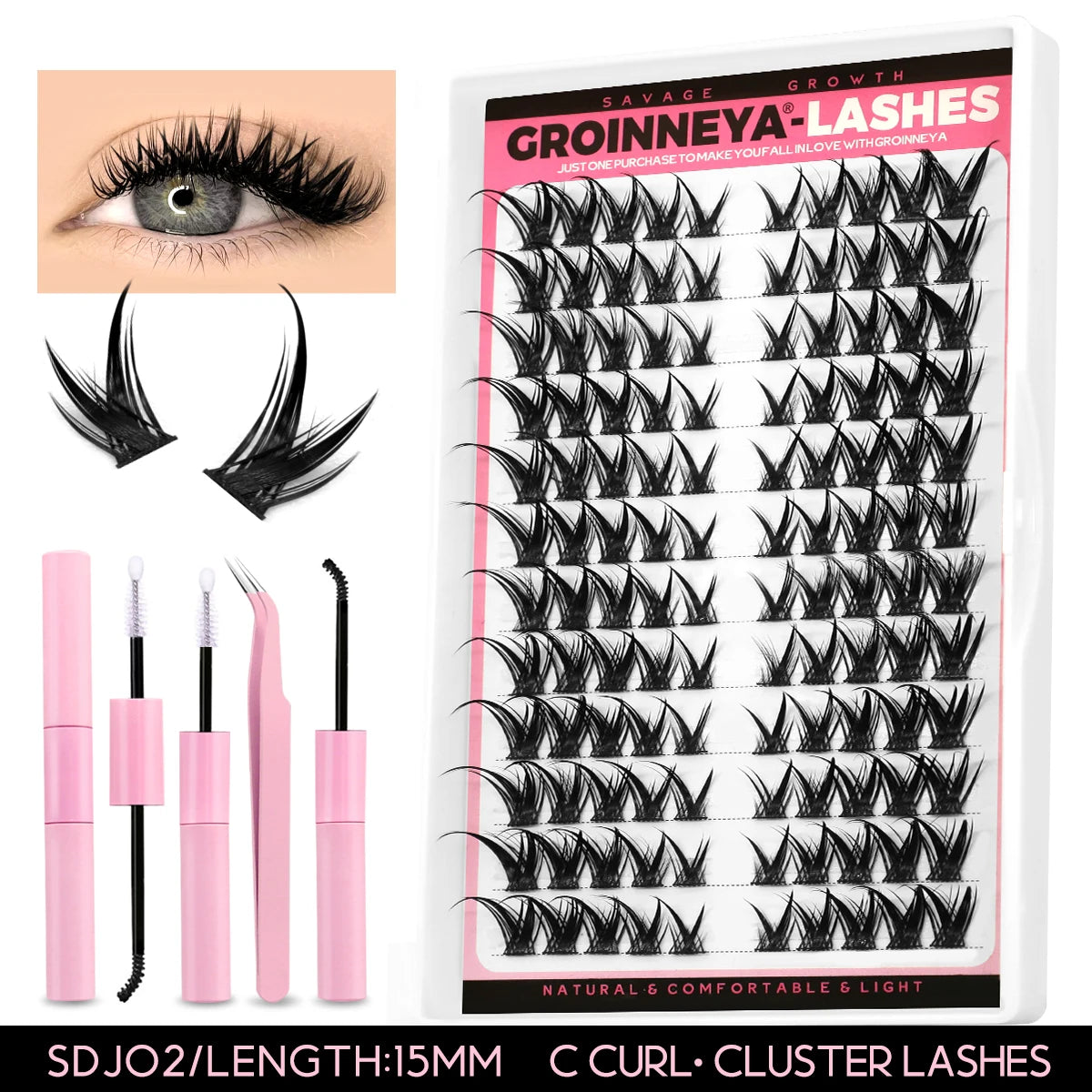 Lash Extension Kit With Lash Bond and Seal Makeup Tools