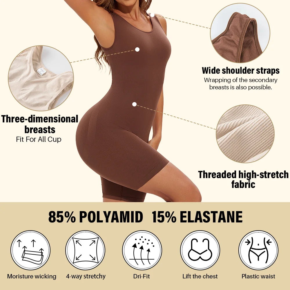 POKARLA Full Coverage Wide Shoulder Body Seamless Shaper
