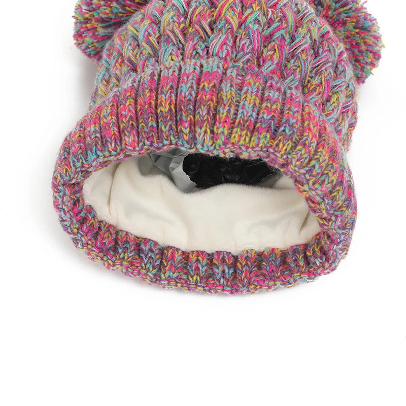 Knitted Hat Gloves Scarf Set