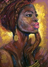Colorful Diamond African Woman Graffiti Portrait