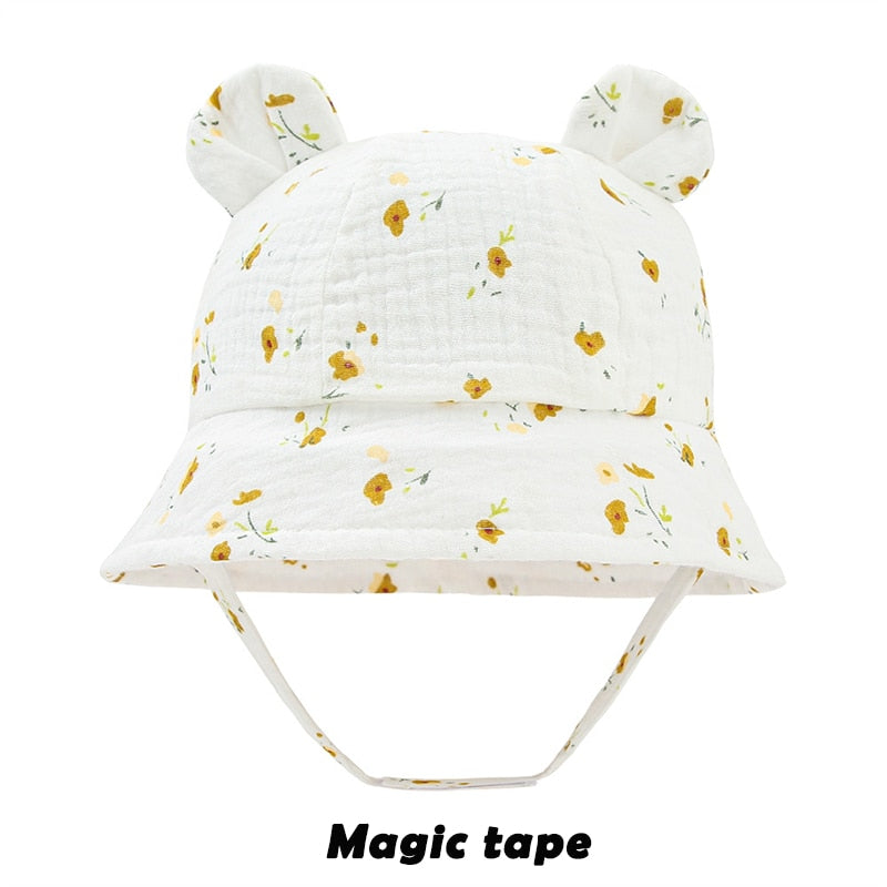 Solid Color Soft Baby Bucket Hat