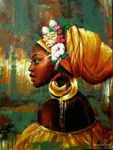 Colorful Diamond African Woman Graffiti Portrait