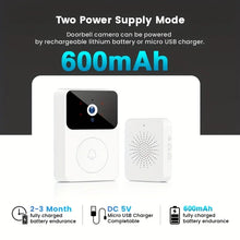 Smart Home Wireless Rechargeable HD Camera Two Way Audio Visual Doorbell