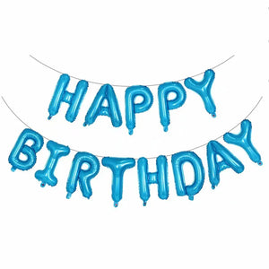 13pcs Happy Birthday Decoration Balloons Pink Blue Letter Foil Ballons Set Birthday Party Decor Air Globos Balony Anniversaire
