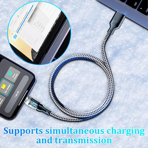 6A USB C To USB C Cable Digital Display PD 120W Fast Charging