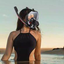 Double Tube Silicone Full Dry Diving Mask