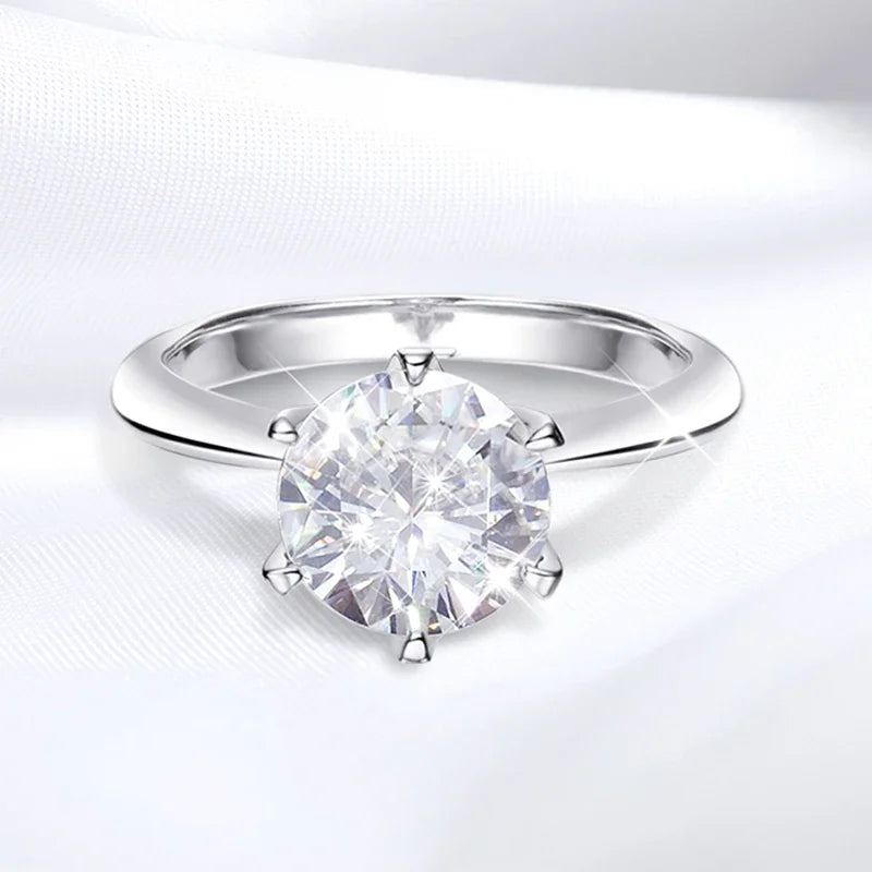 Smyoue GRA Certified 1-5CT Moissanite Solitaire Ring