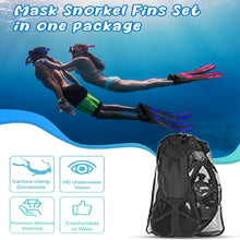 Mask Fin Snorkel Set Panoramic View Mask Adjustable Dive Flipper Dry Top Snorkel and Travel Bag