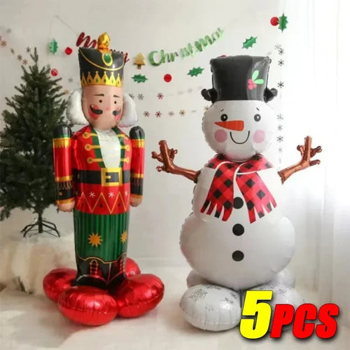 3PCS Christmas Inflatable Toy Balloon Soldier Snowman