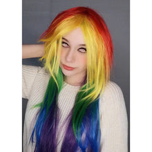 HAIRJOY Synthetic Rainbow Multi Color Heat Resistant Wig