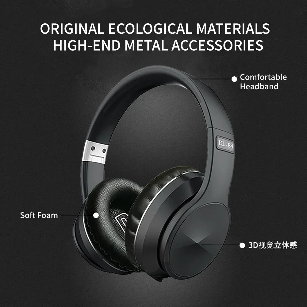 Foldable Bluetooth Earmuffs Headset with FM Radio